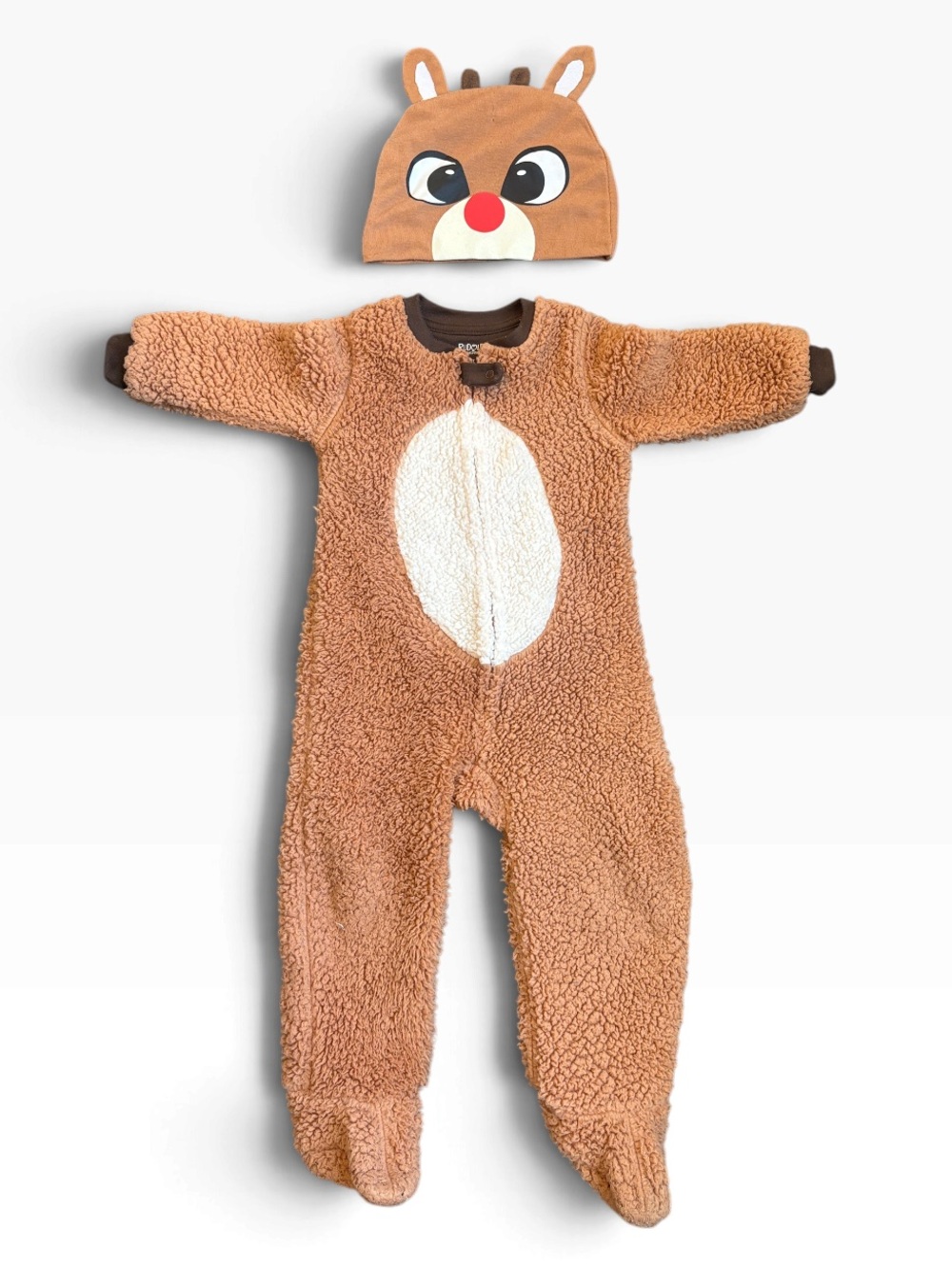 Rudolph Red Nosed Reindeer Toddler One-Piece Pajamas Size 2T